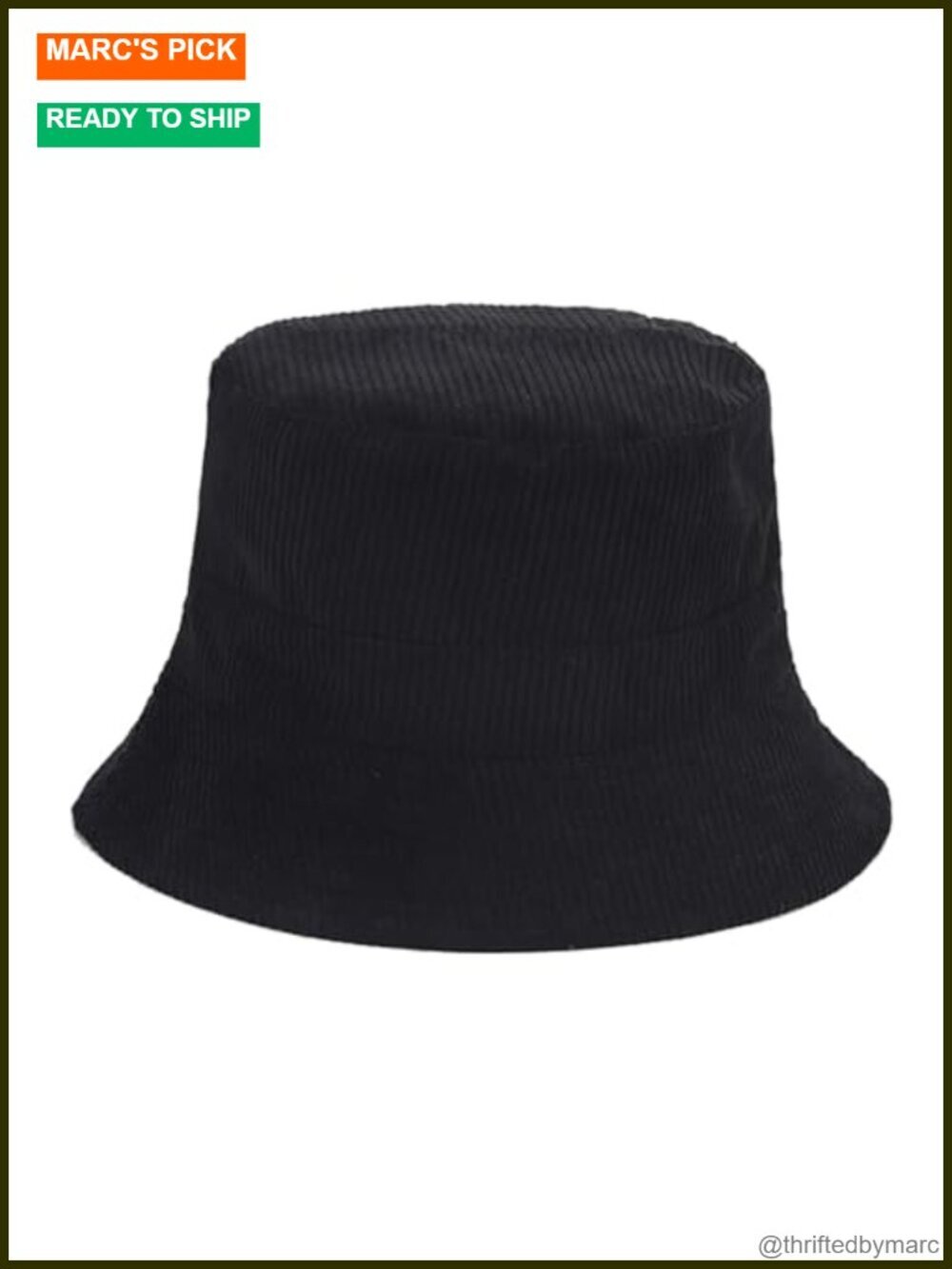 Corduroy Reversible Bucket Hat Unisex Travel Daily Cap